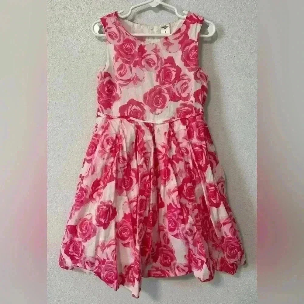 OshKosh B’gosh Vibrant Pink Floral Dress size 6